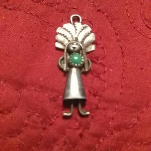 SS Turquoise Kachina Pendant